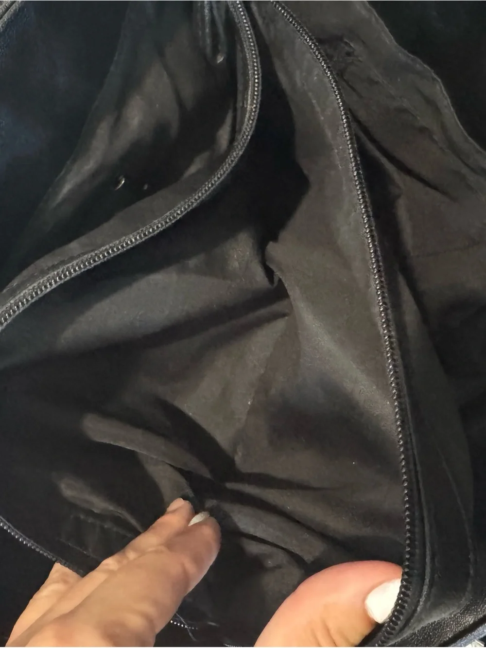 Relic Black Shoulder Tote with Silver Emblem